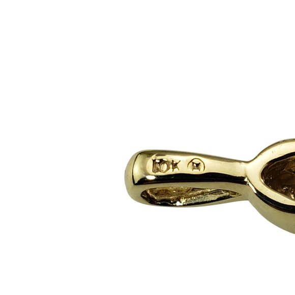 Vintage 10 Karat Yellow Gold Diamond Cross Pendant #10421 - Picture 6 of 9